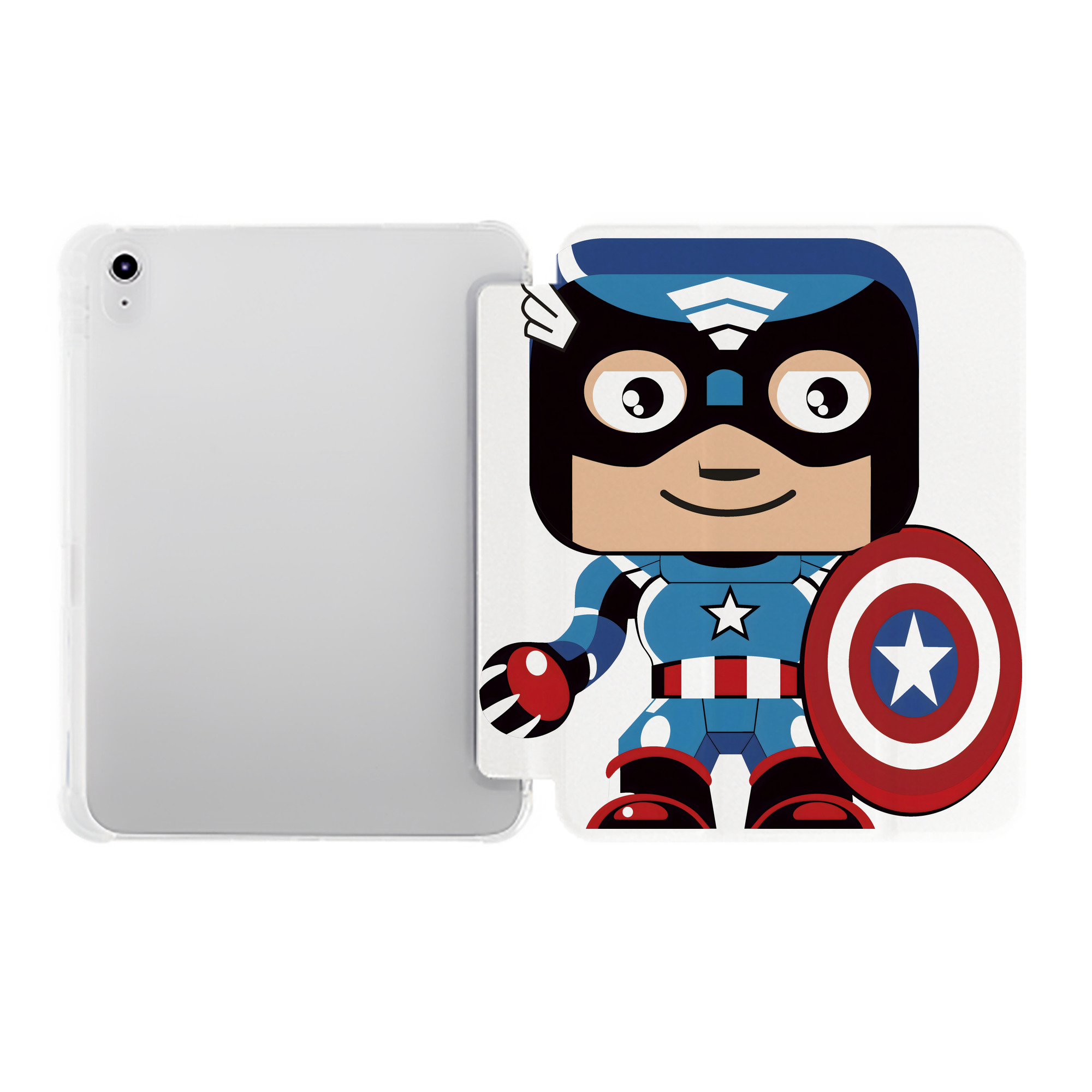 （画像用） アベンジャーズ The Avengers IPad ケース ペン収納付き 三つ折りスタンド PUレザー×シリコン 対応機種9.5/10.5/10.9インチ
